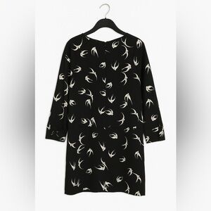 Banana Republic Women’s Blue Bird Print Shift Dress – Size 6